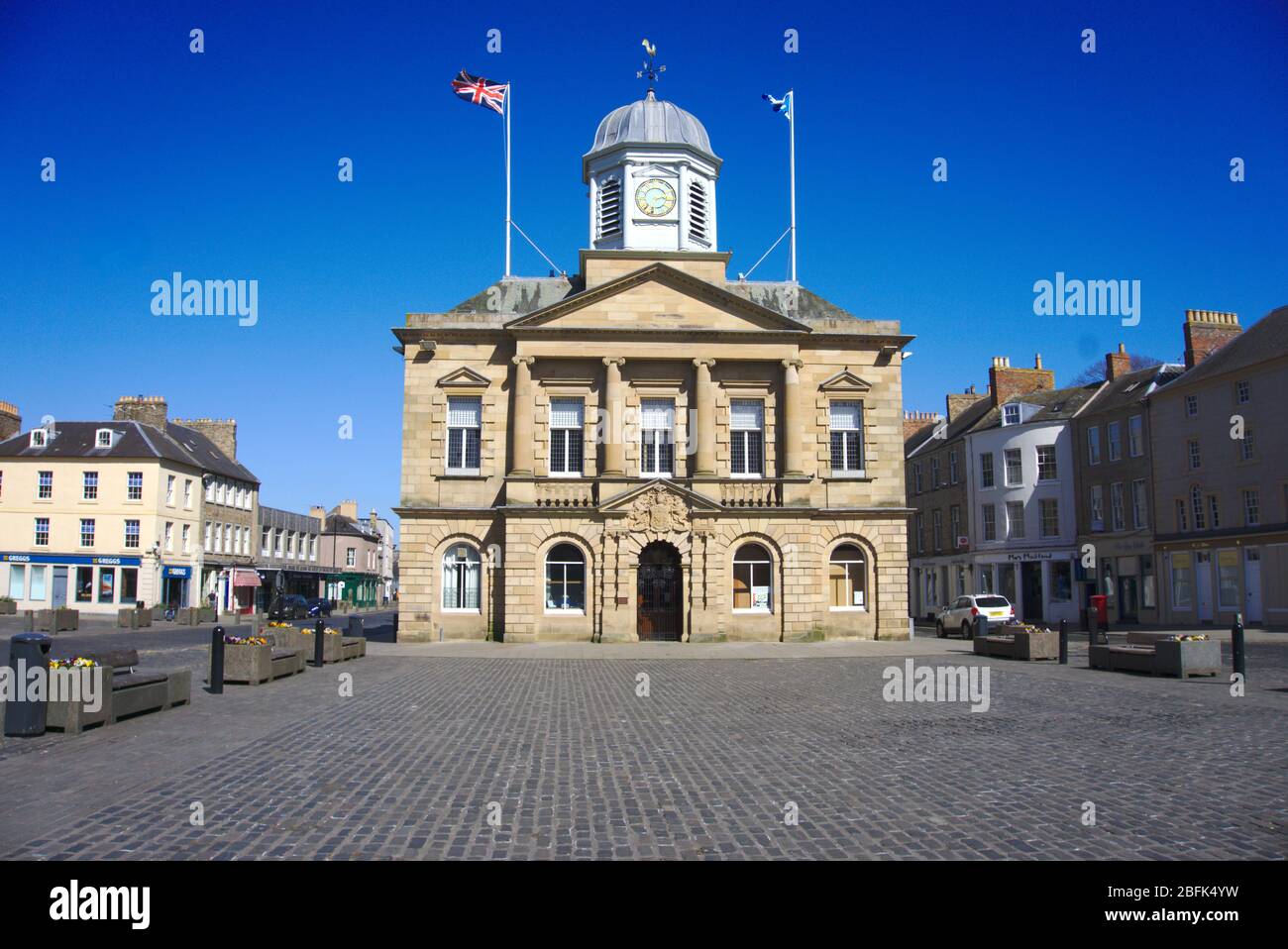 Kelso Town Hall, built in 1816, located in the Square between
