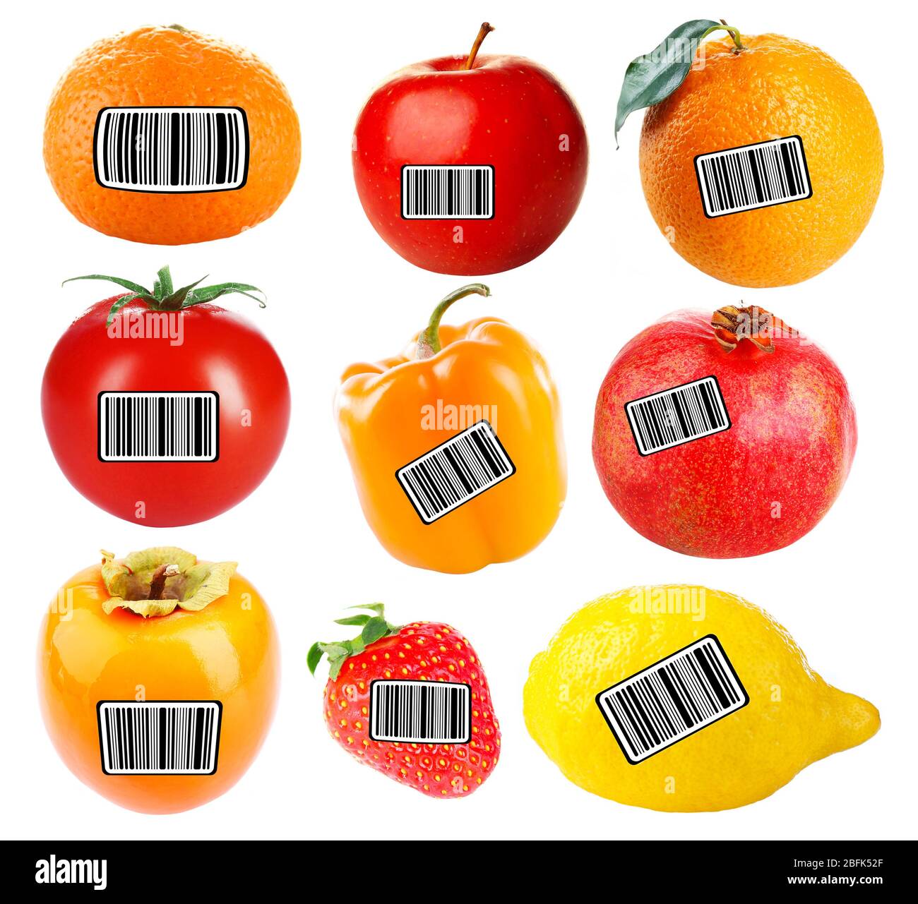 Fruit vegetable organic barcode fresh hi-res stock photography and images -  Alamy