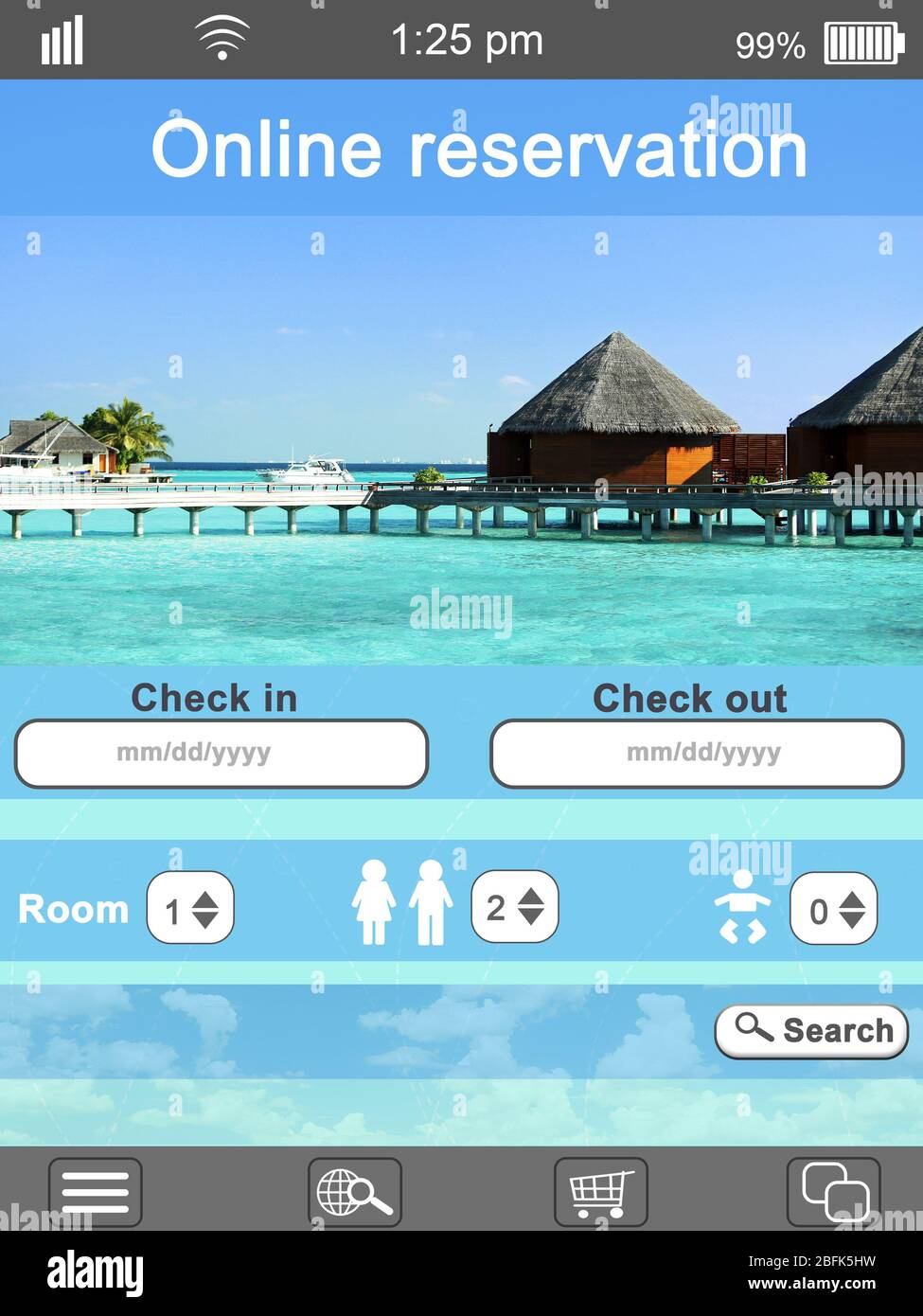 Reservation interface hi-res stock photography and images - Alamy