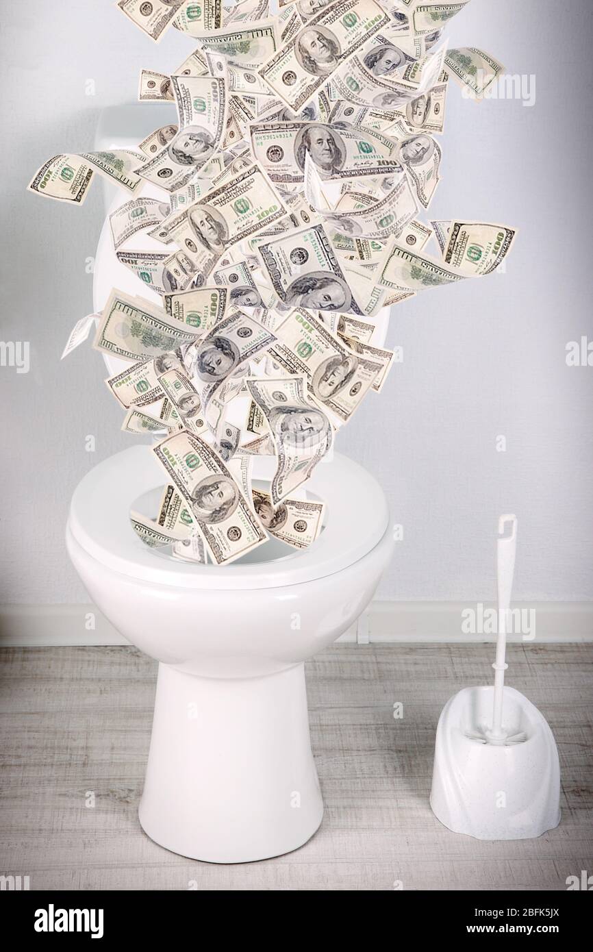 Flush money down the toilet hires stock photography and images Alamy