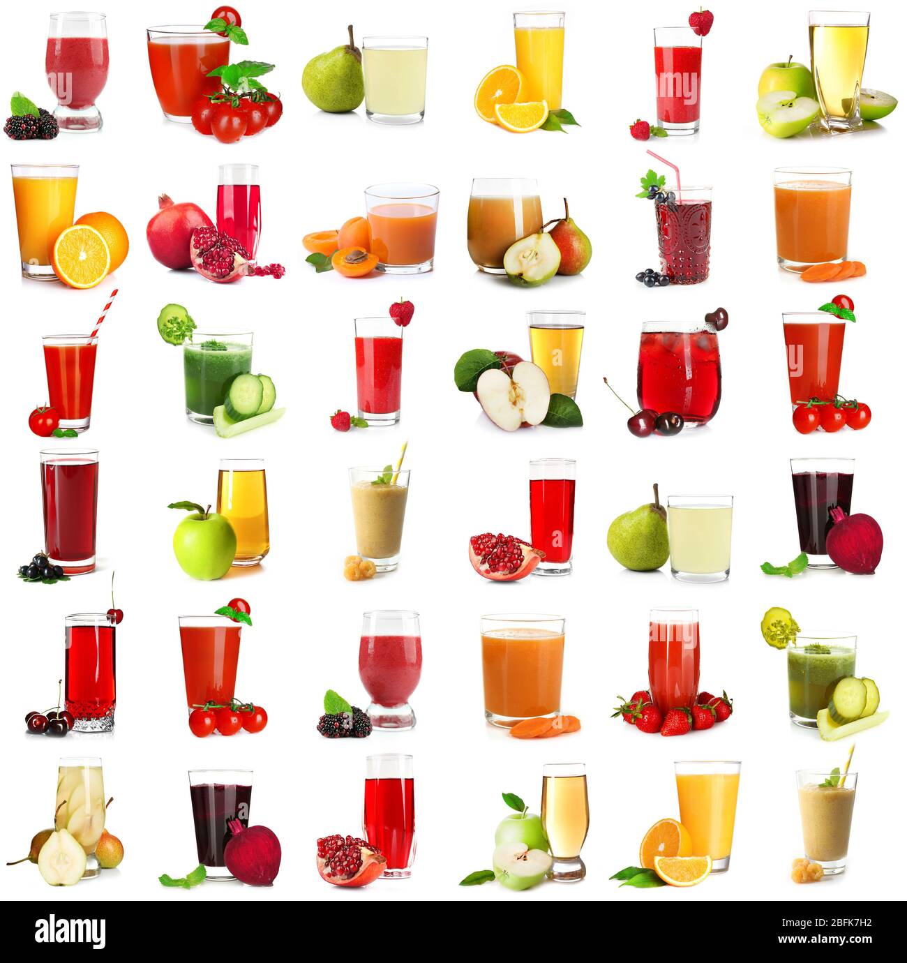 Different juices, isolated on white Stock Photo Alamy