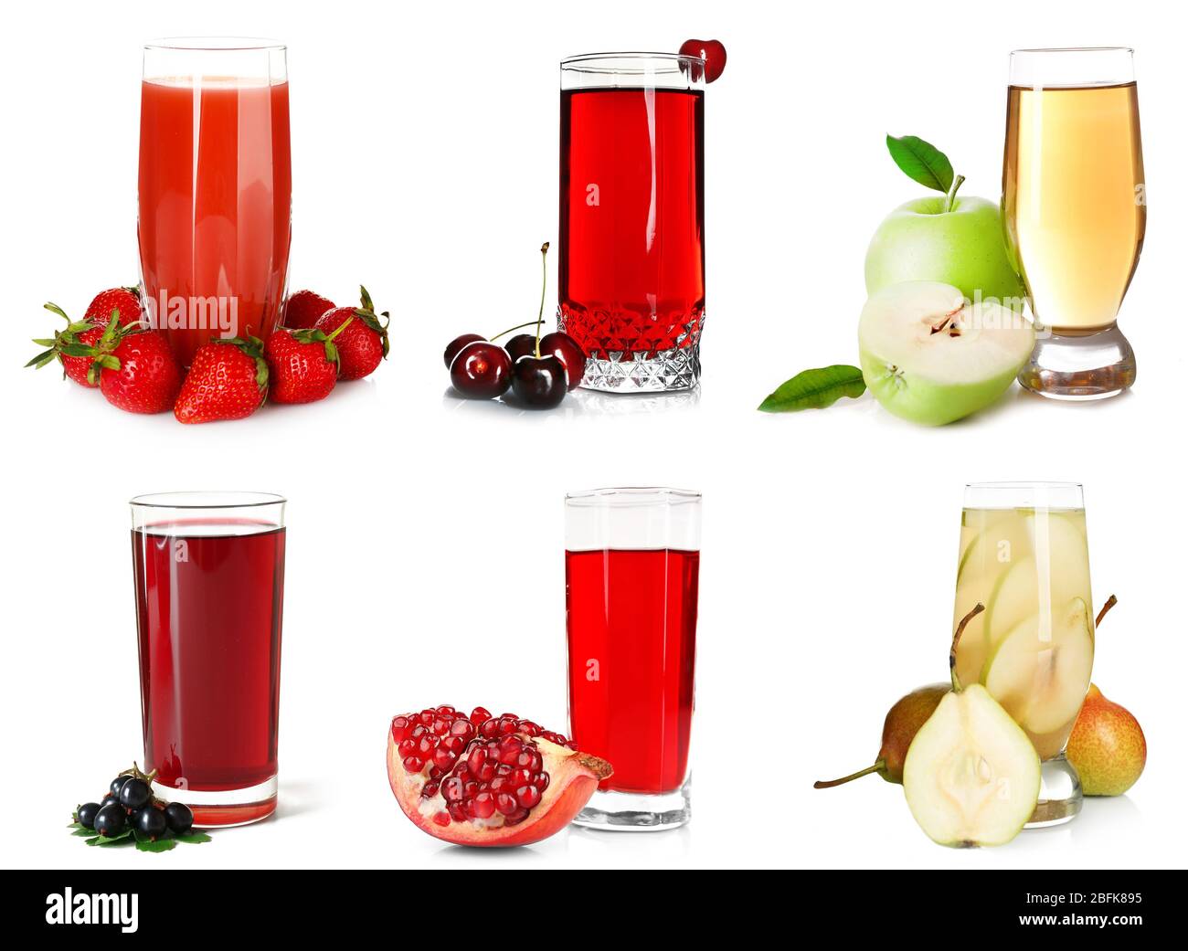 Different juices, isolated on white Stock Photo Alamy