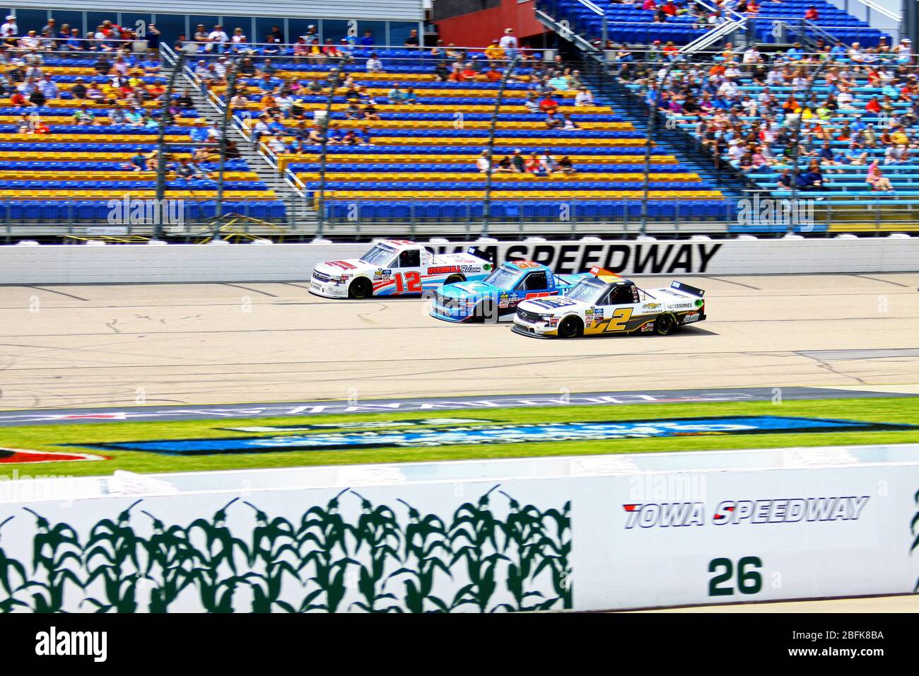 Newton, Iowa - June 15, 2019: Gus Dean, NASCAR Gander Outdoors Truck Series M&M 300 race 2019 Stock Photo
