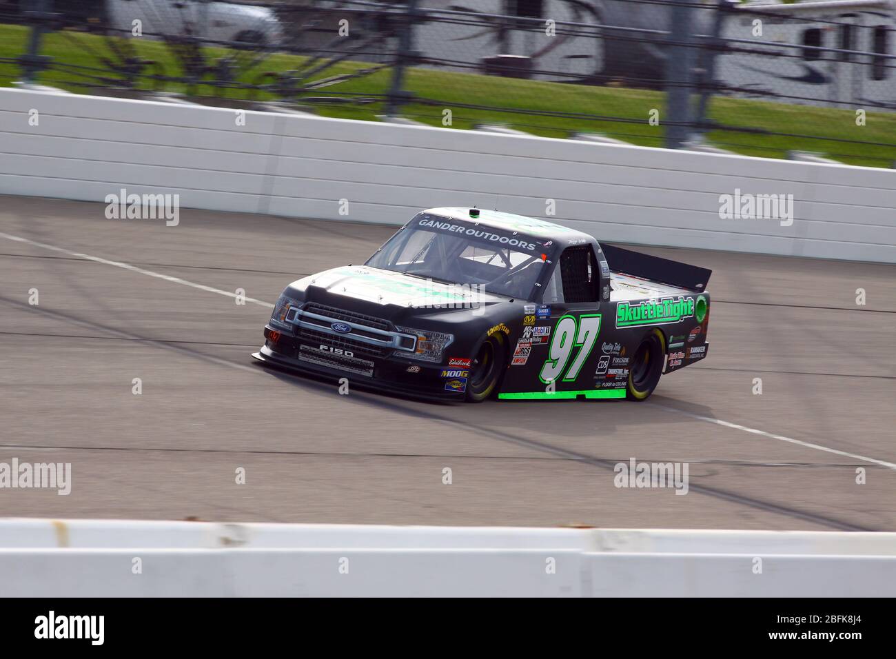 Newton, Iowa - June 15, 2019: Jesse Little, NASCAR Gander Outdoors Truck Series M&M 300 race 2019 Stock Photo