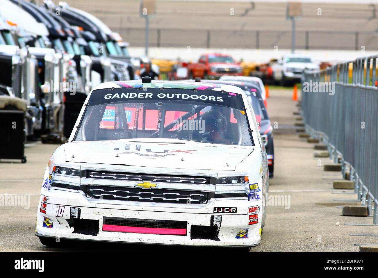 Newton, Iowa - June 15, 2019: Juan Ma Gonzalez, NASCAR Gander Outdoors Truck Series M&M 300 race 2019 Stock Photo