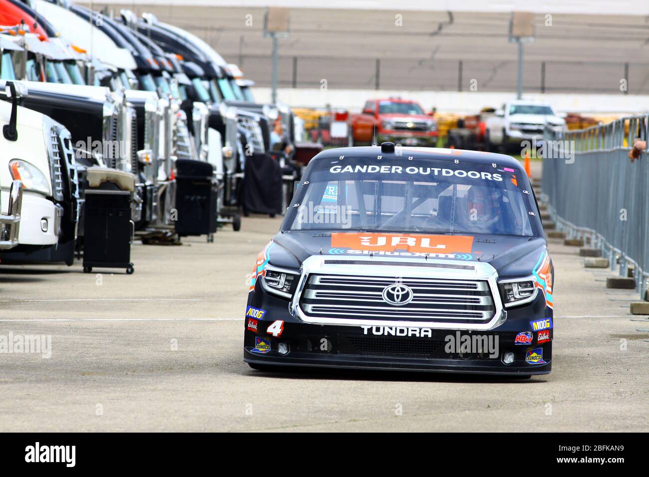 Newton, Iowa - June 15, 2019: Todd Gilland, NASCAR Gander Outdoors Truck Series M&M 300 race 2019 Stock Photo