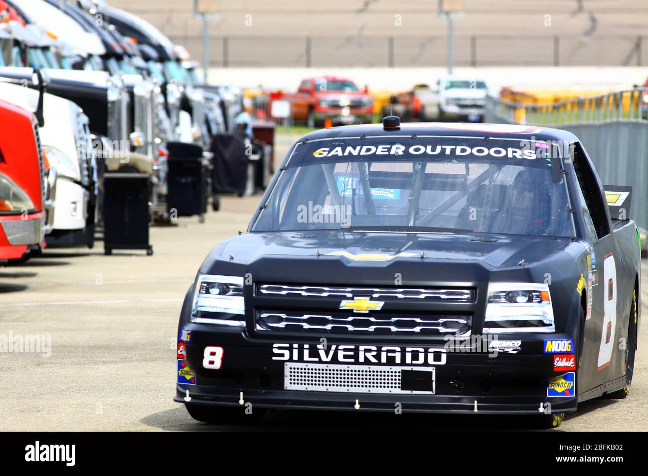 Newton, Iowa - June 15, 2019: Trey Hutchens, NASCAR Gander Outdoors Truck Series M&M 300 race 2019 Stock Photo