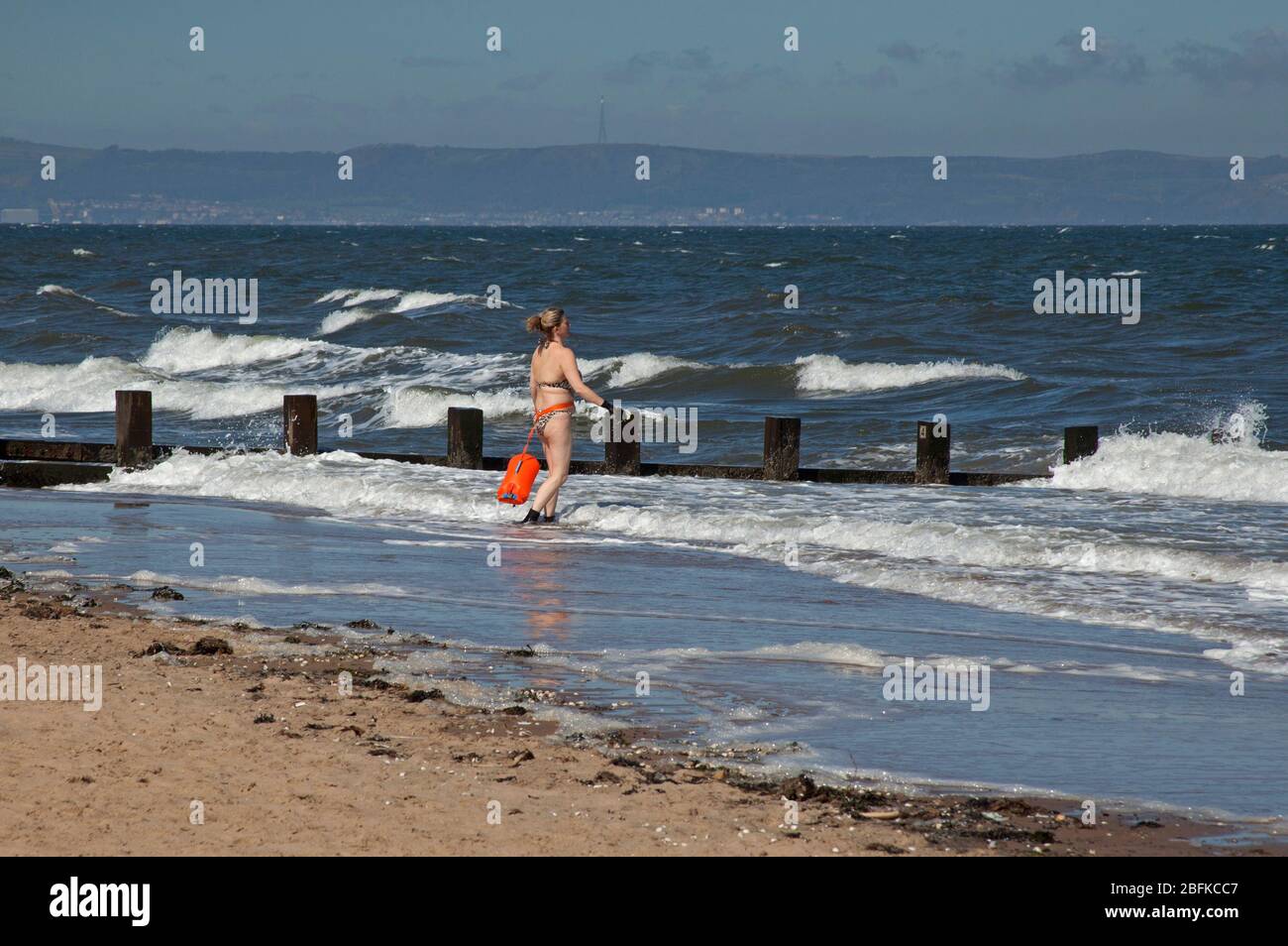 Portobello Beach, Edinburgh, Scotland. 19th April 2020. People out
