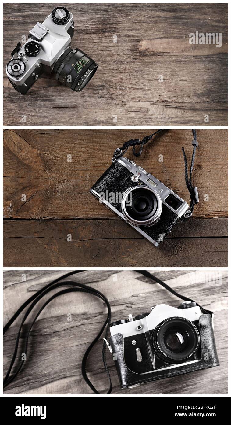 Camera Collage Background Creative retro collage image hi-res stock photography and images - Alamy