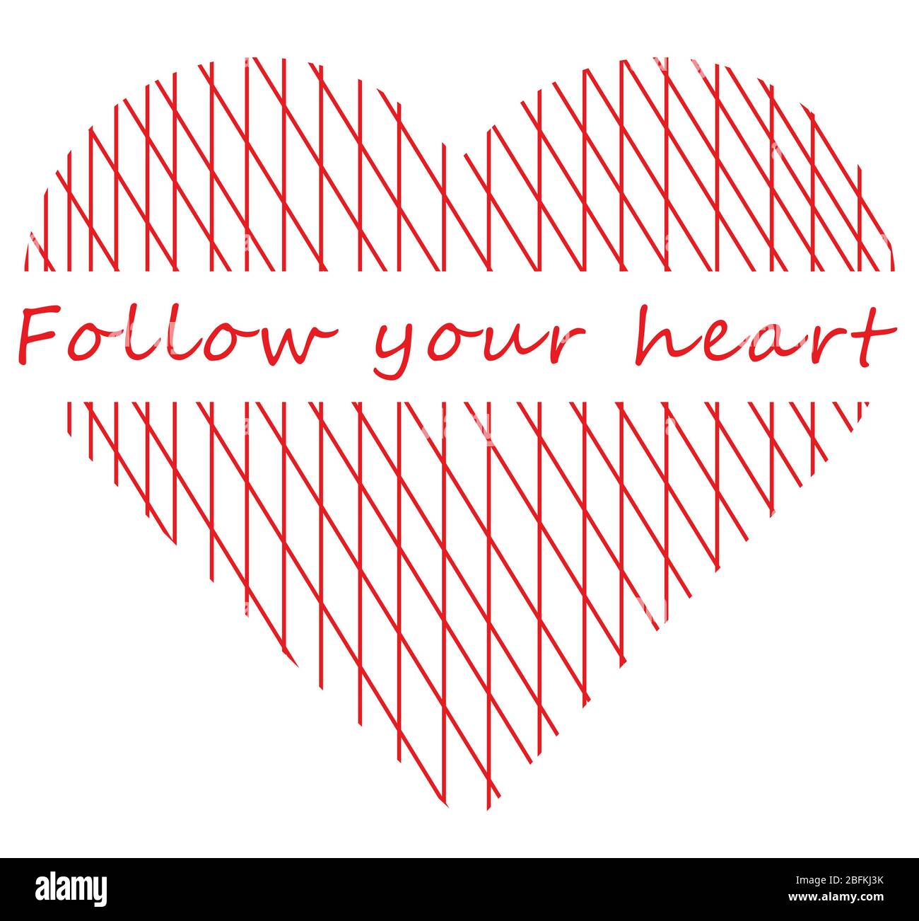 Red heart - vector illustration Stock Photo - Alamy