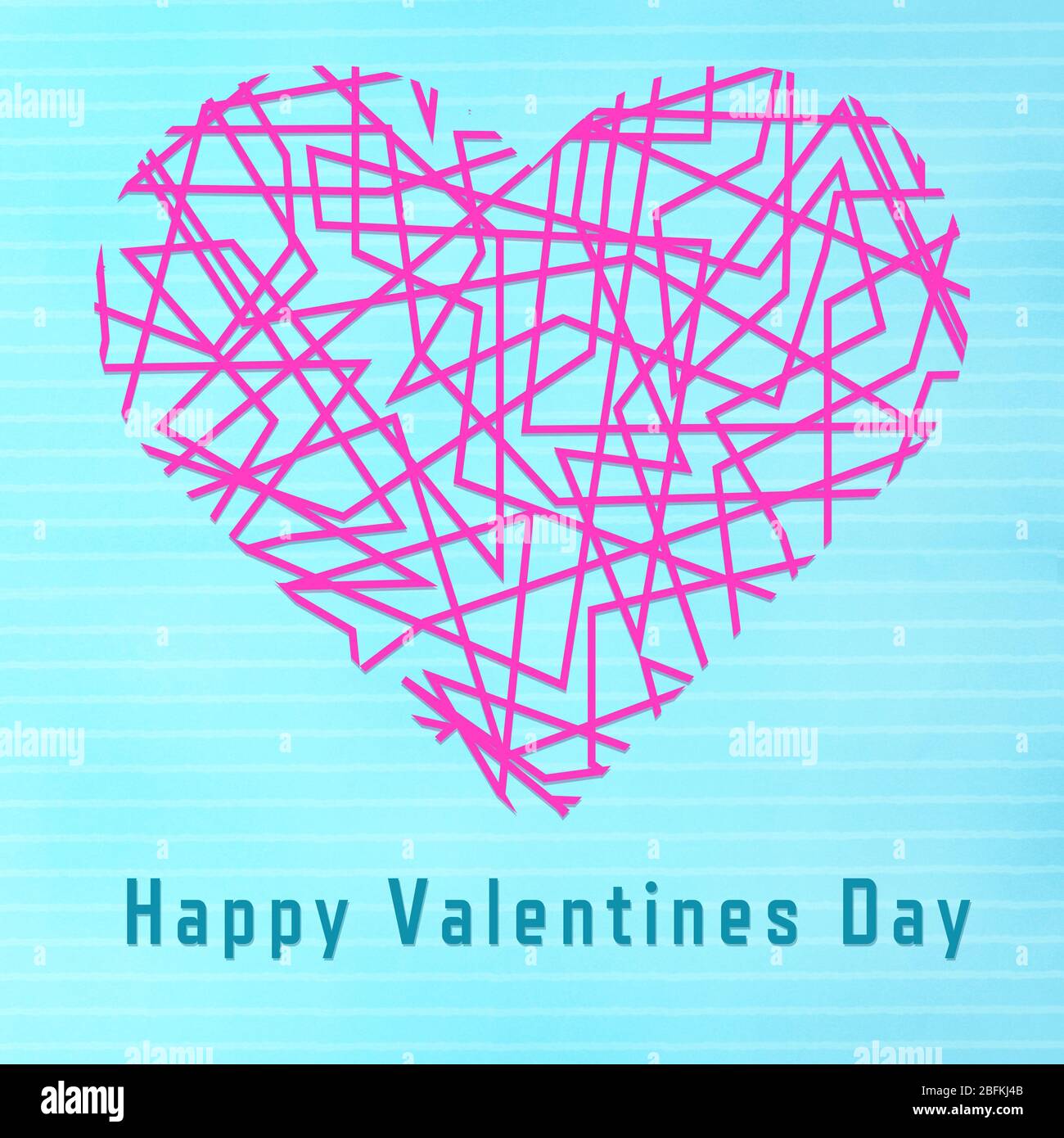 Red heart - vector illustration Stock Photo