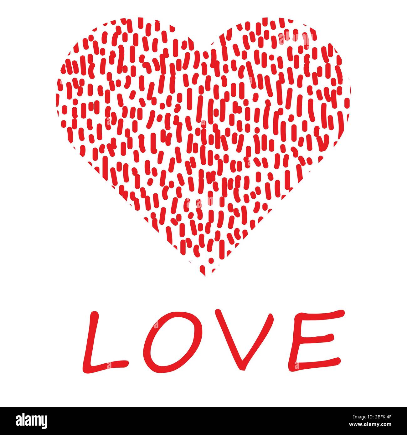 Red heart - vector illustration Stock Photo - Alamy
