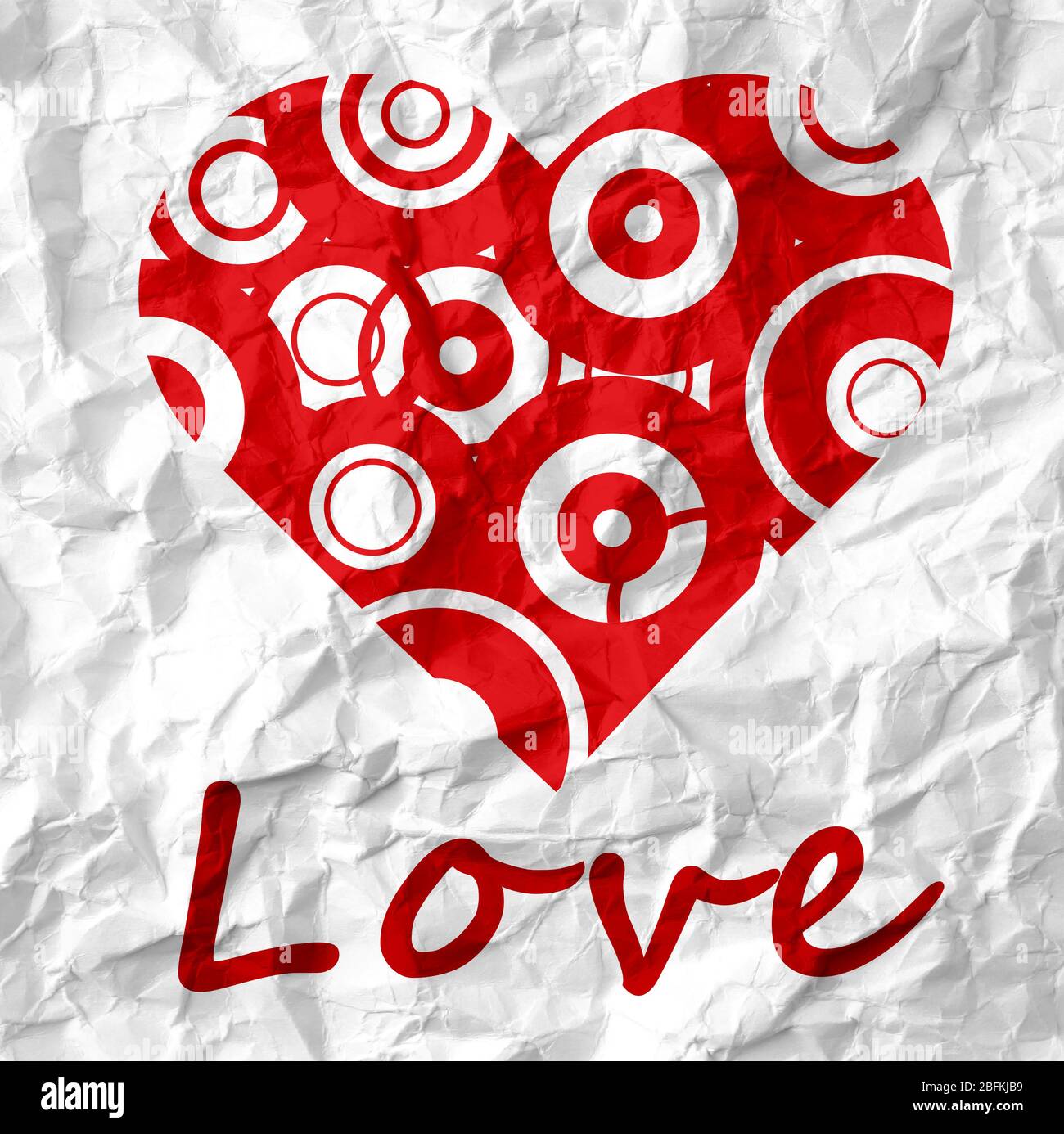 Red heart - vector illustration Stock Photo - Alamy