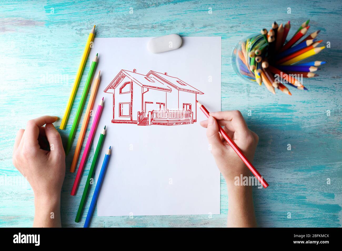 House picture, concept real estate Stock Photo