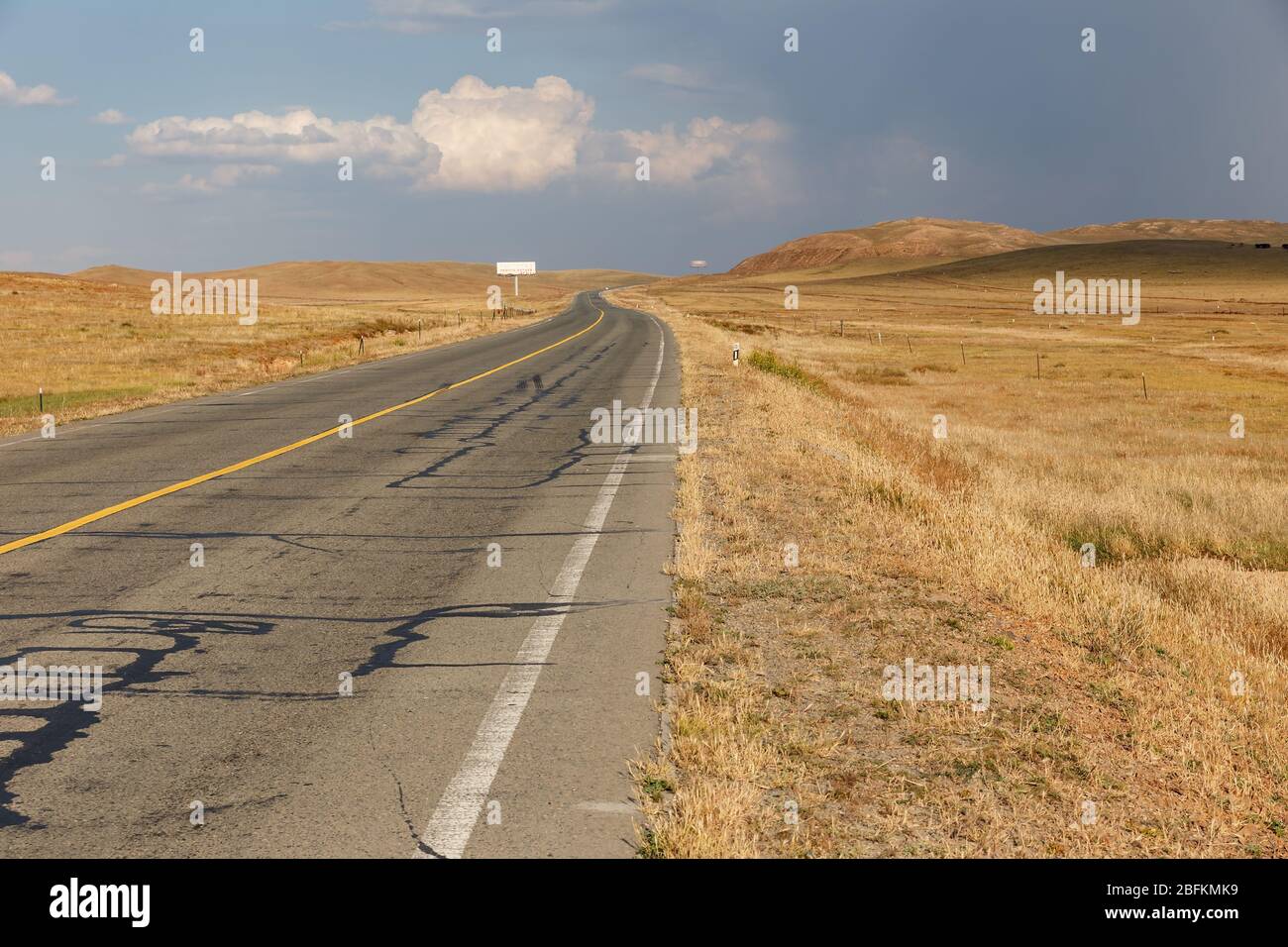 asphalt road in the steppes of Inner Mongolia in China Stock Photo - Alamy