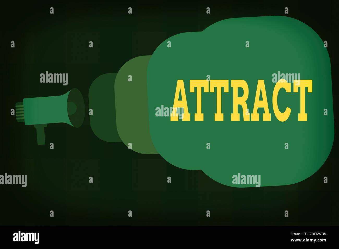 Text sign showing Attract. Business photo showcasing to draw by a ...