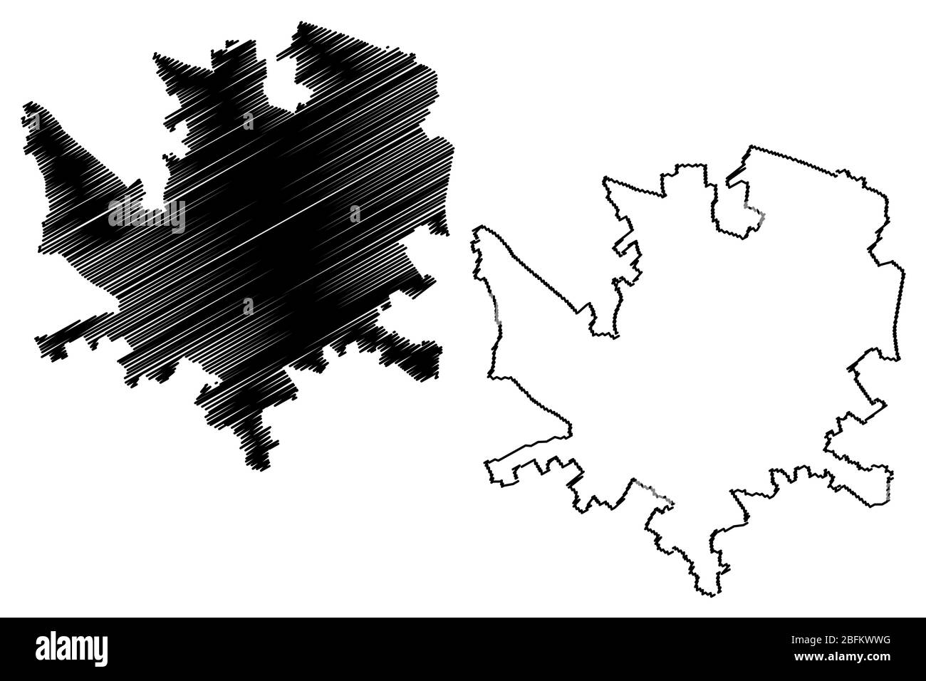 Andria City (Italian Republic, Italy, Apulia) map vector illustration ...