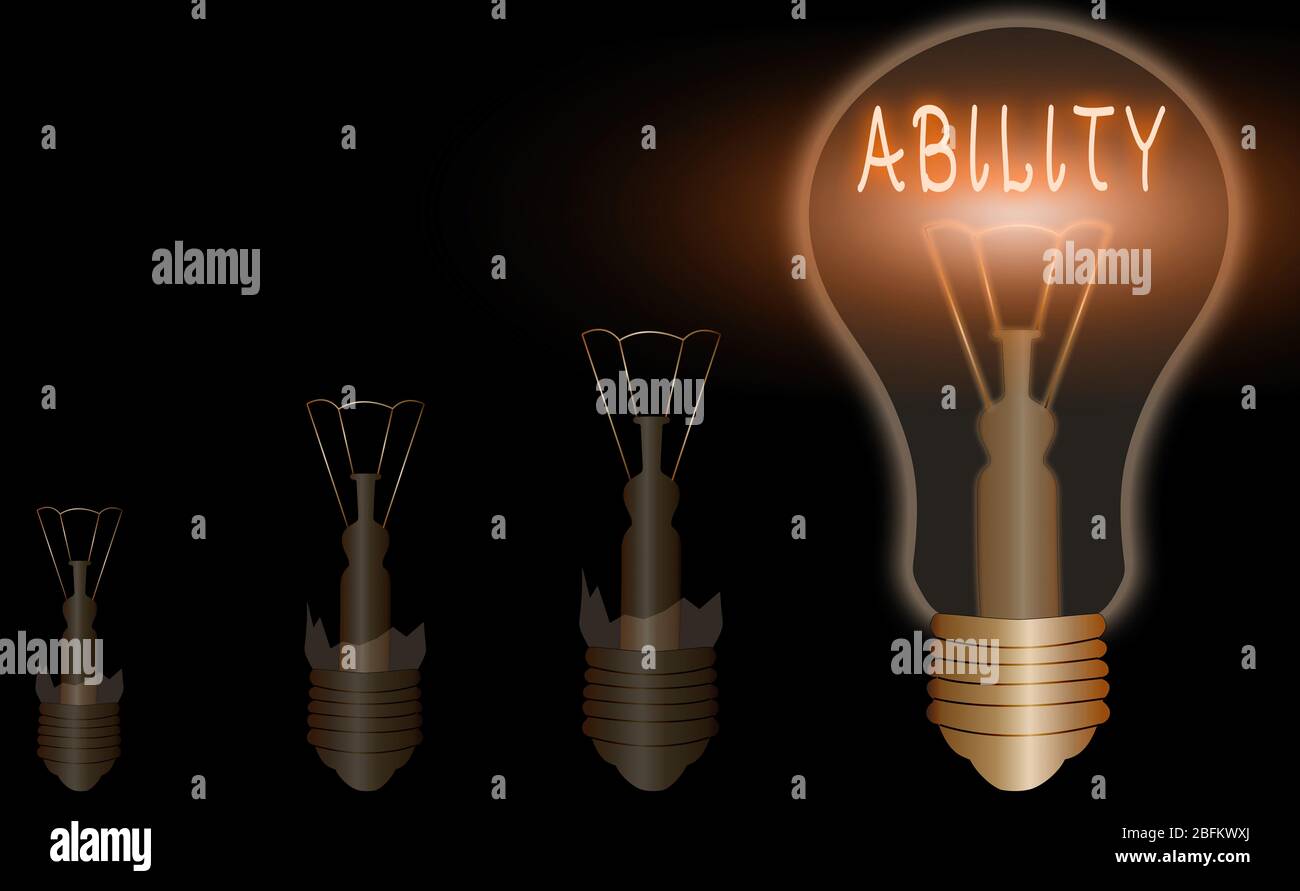 Writing note showing Ability. Business concept for the physical or ...