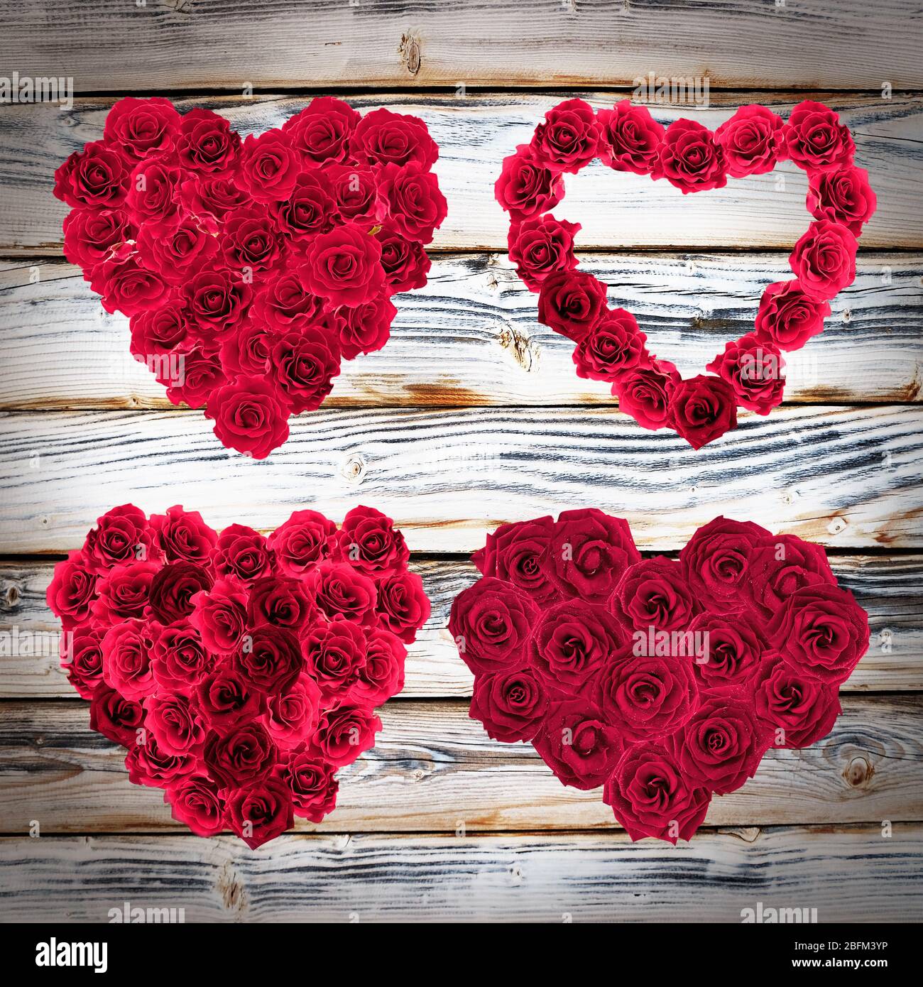 Heart Frame With Roses Heart frame rose flower collage hi-res stock photography and images - Alamy