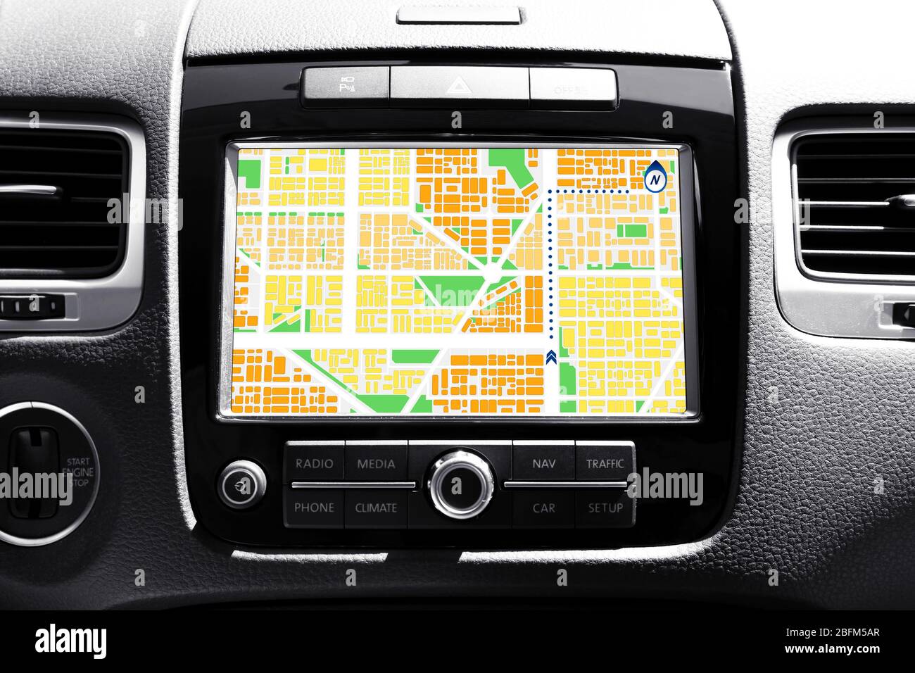 Navigation system in car Stock Photo - Alamy