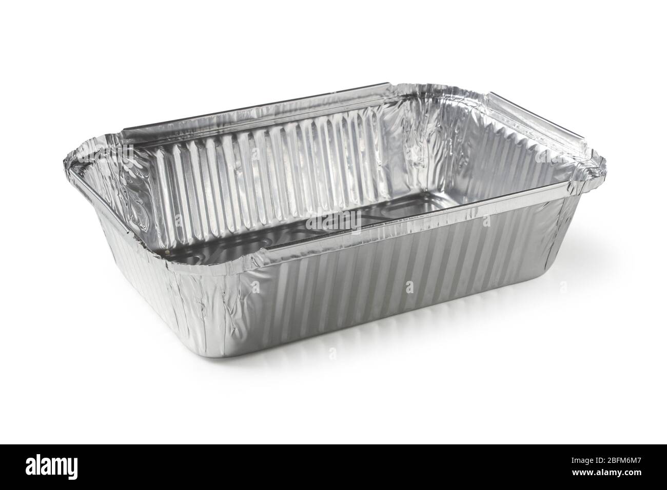 Aluminum foil food container isolated on white Stock Photo Alamy