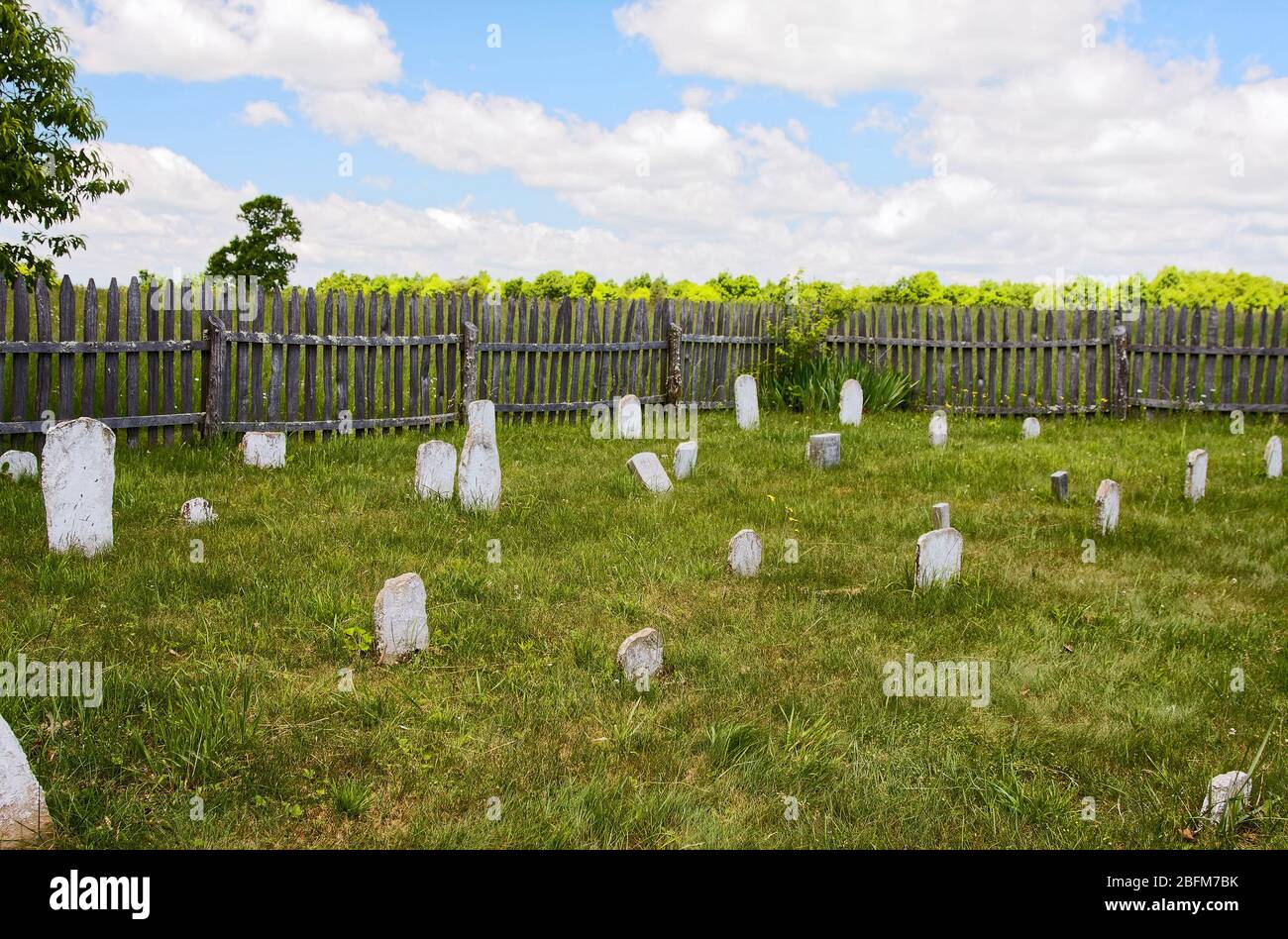 old family cemetery, small gravestones, weathered, worn, Hensley