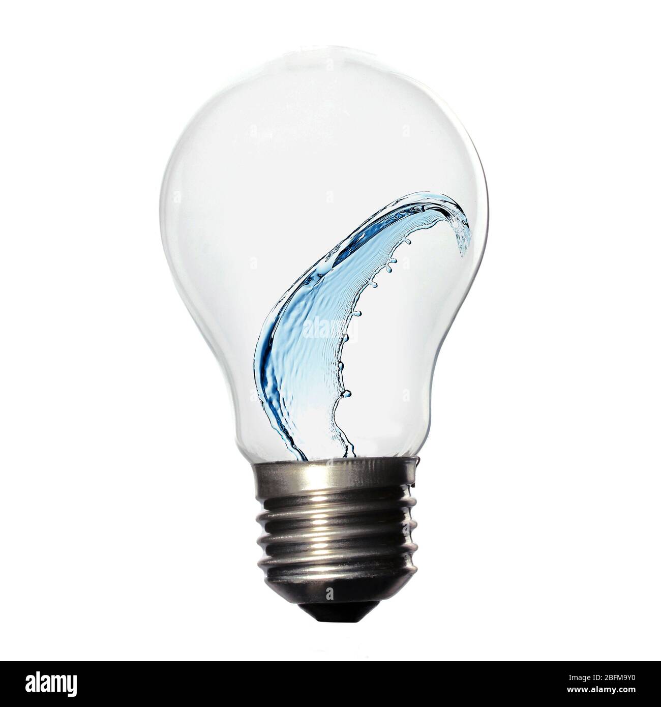 Light bulb with water splash isolated on white Stock Photo - Alamy
