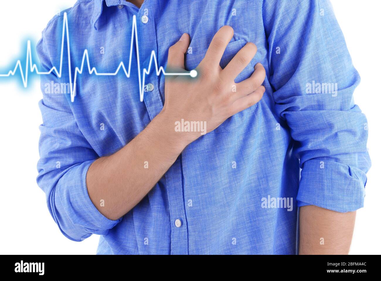 Chest pain blue shirt hires stock photography and images Alamy