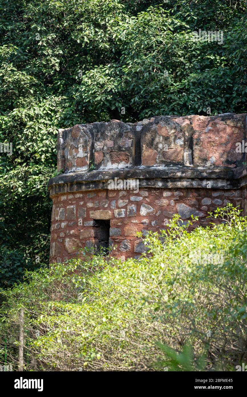 Tomb of Sikandar Lodi, a ruler of the Lodi Dynasty in Lodi Gardens in New Delhi, India - view of the walls Stock Photo