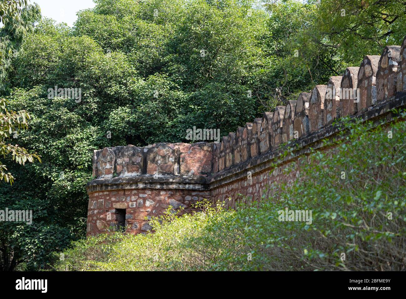 Tomb of Sikandar Lodi, a ruler of the Lodi Dynasty in Lodi Gardens in New Delhi, India - view of the walls Stock Photo