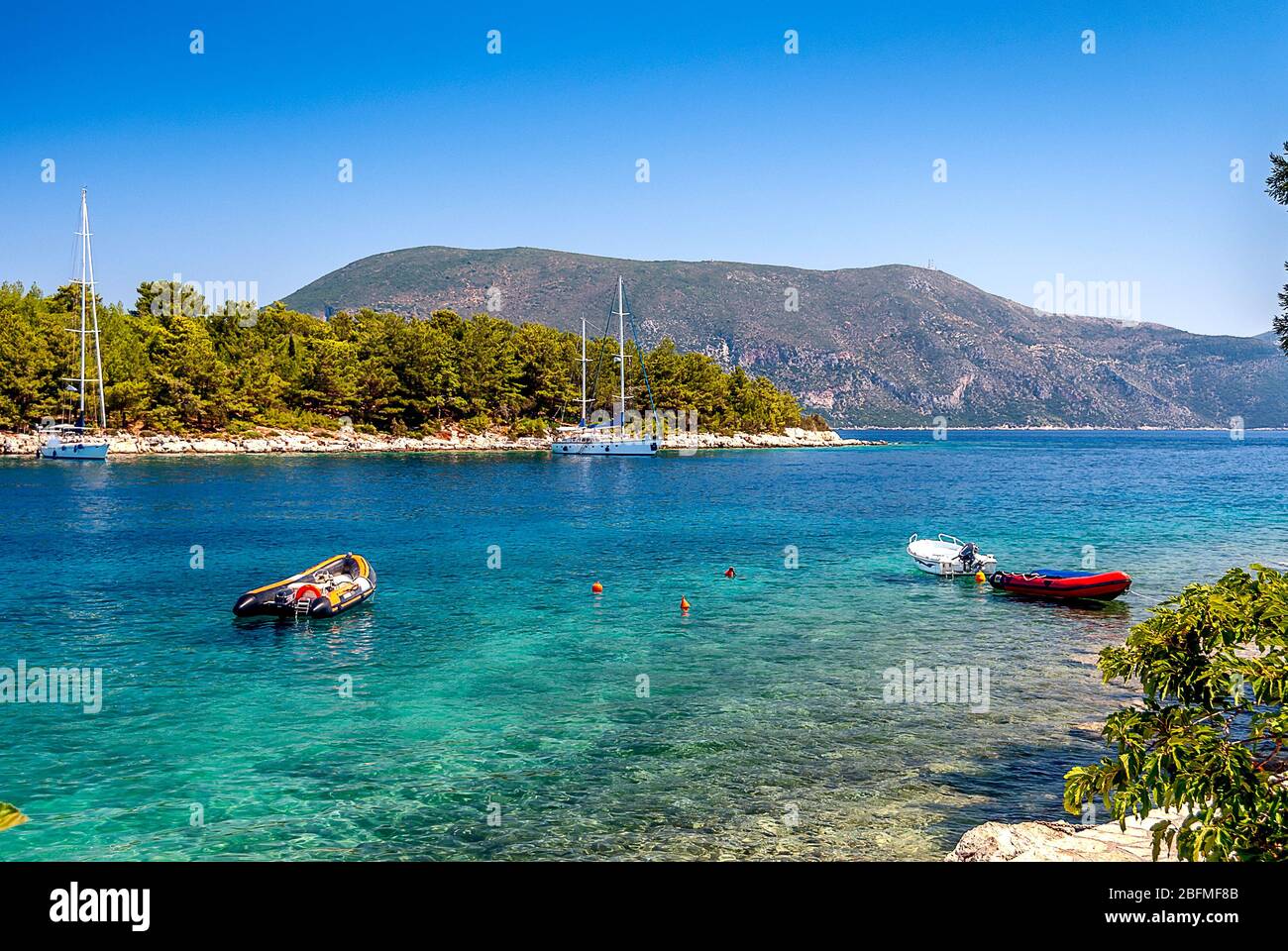 View of the beautiful Greek Island of Kefalonia Stock Photo