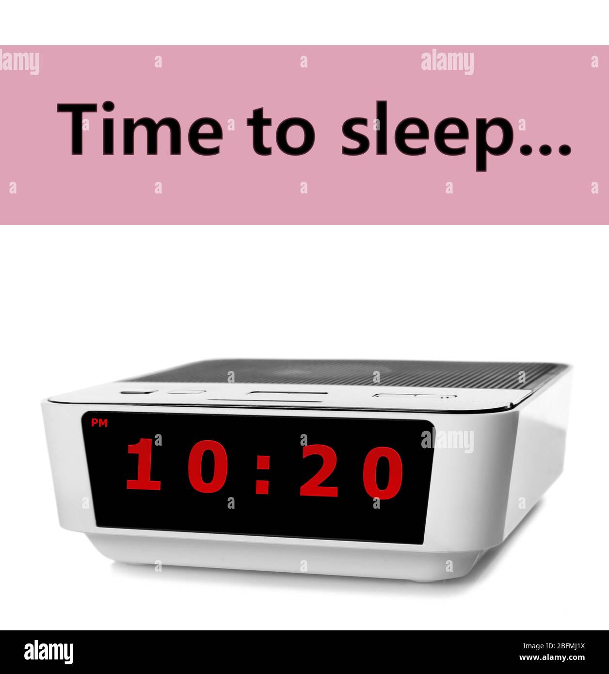 Digital Clock Showing 10 O Clock Isolated On White Stock Photo Alamy