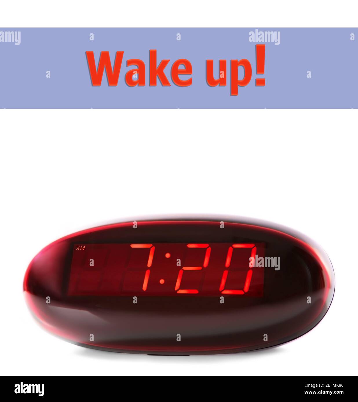 Digital clock showing 720 o'clock isolated on white Stock Photo Alamy