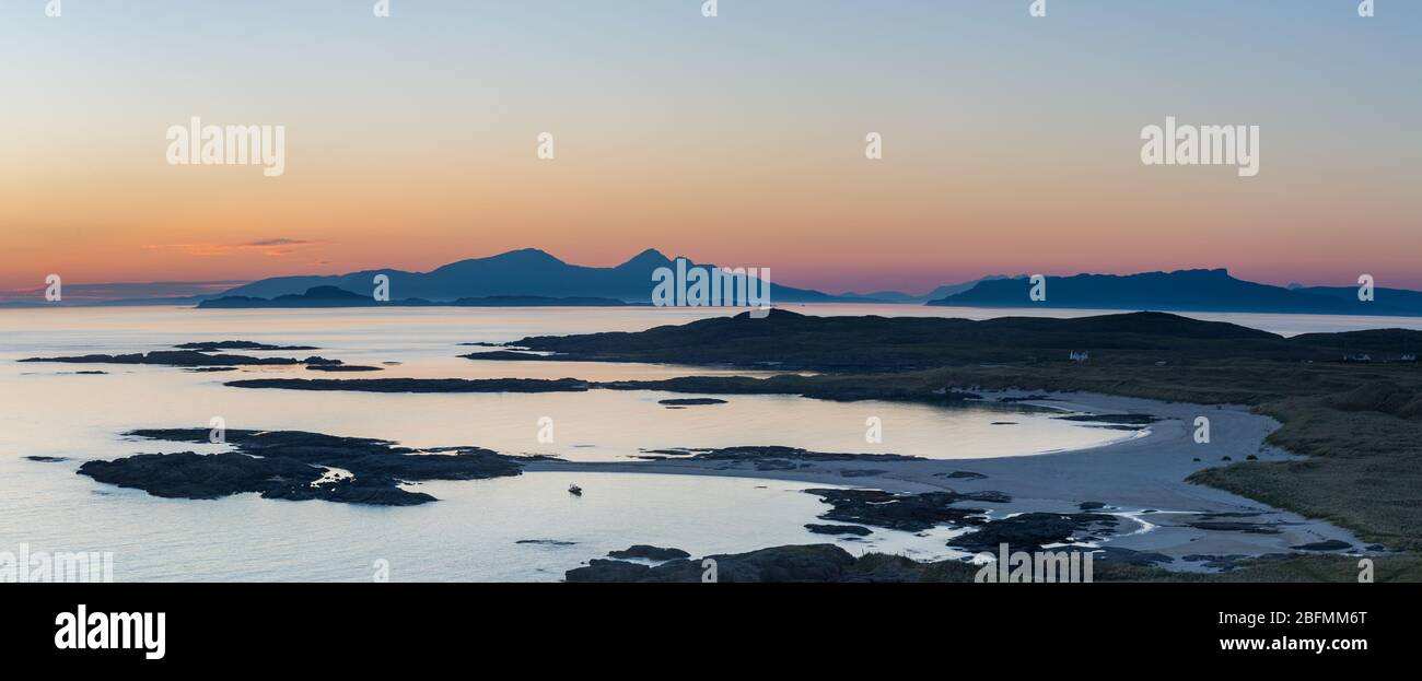 Sana Sunset Ardnamurchan Stock Photo