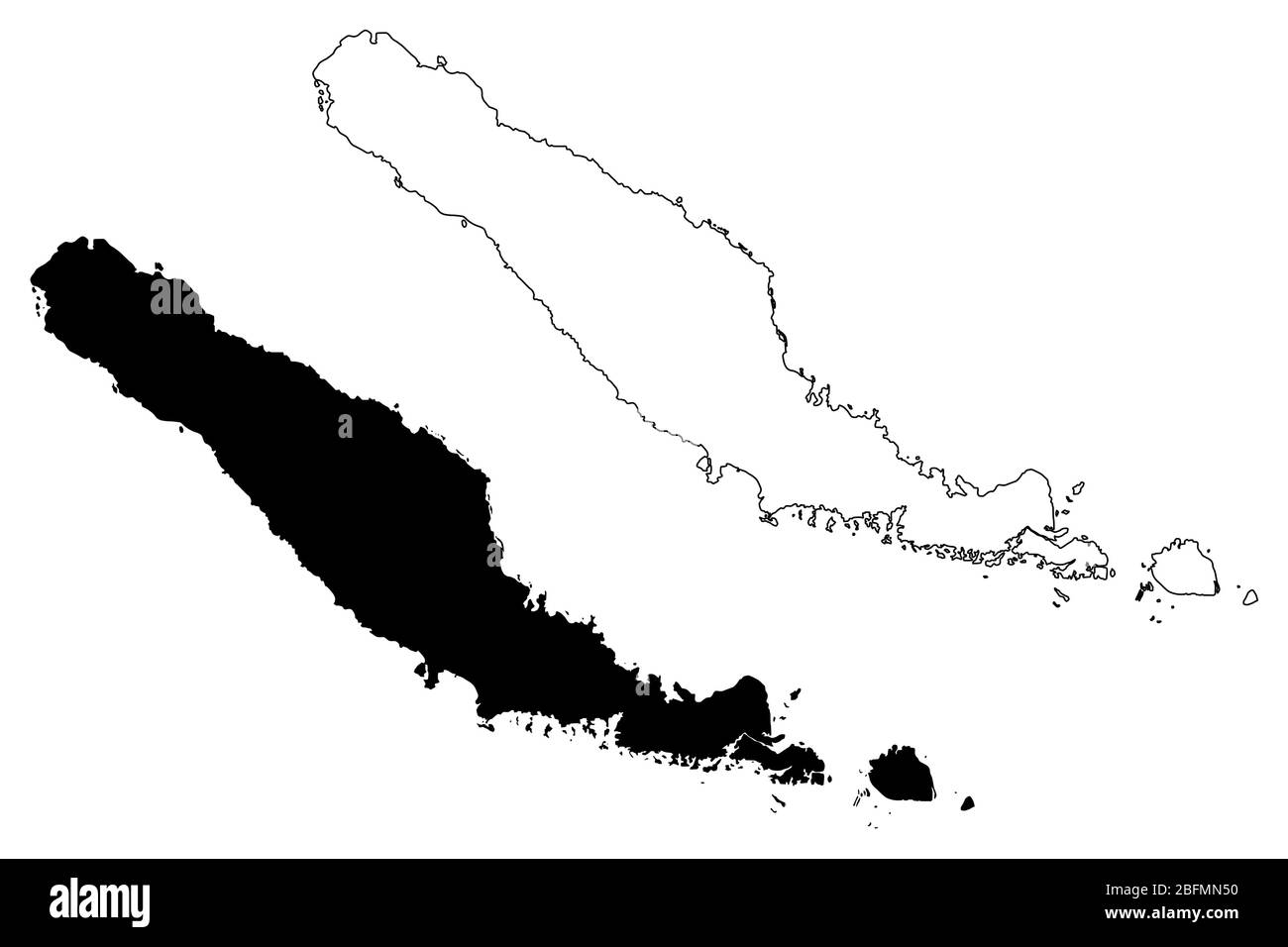 Choiseul Province (Provinces of Solomon Islands, Solomon Islands, island) map vector illustration, scribble sketch Choiseul, Wagina, and Rob Roy islan Stock Vector