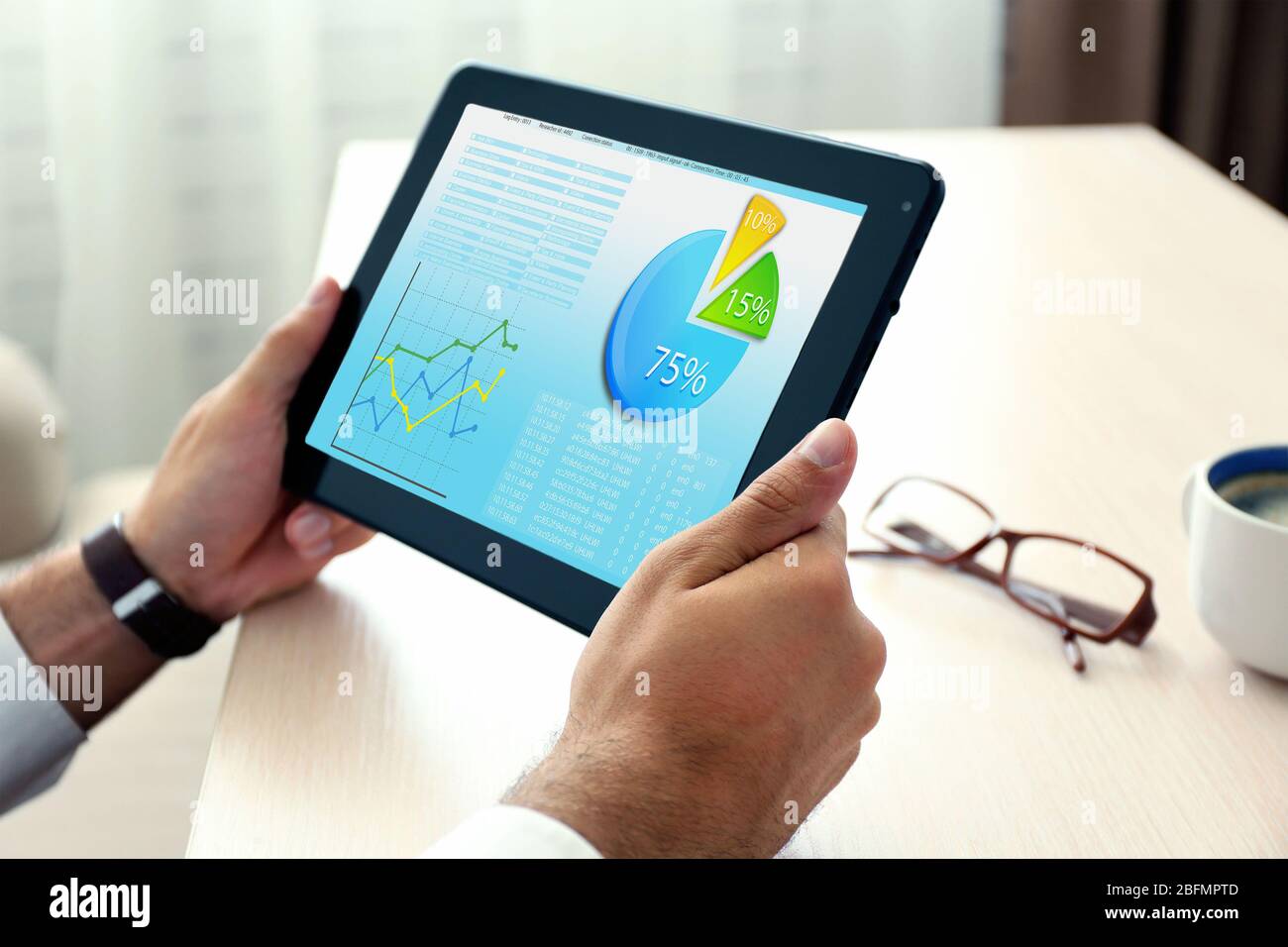 Business hands financial flowchart hi-res stock photography and images ...