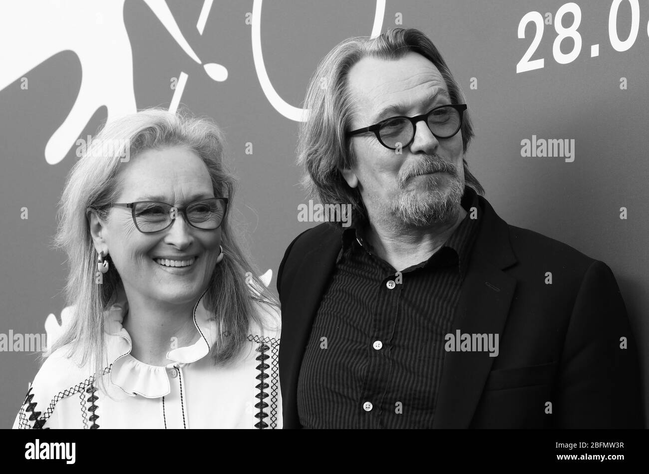 VENICE, ITALY, SEPTEMBER 01: Meryl Streep and Gary Oldman attend "The