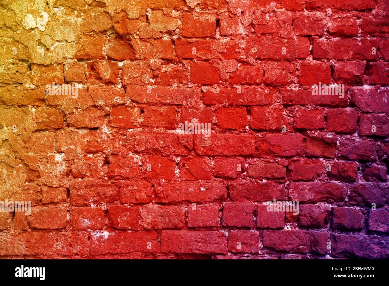 Colorful brick wall background Stock Photo Alamy
