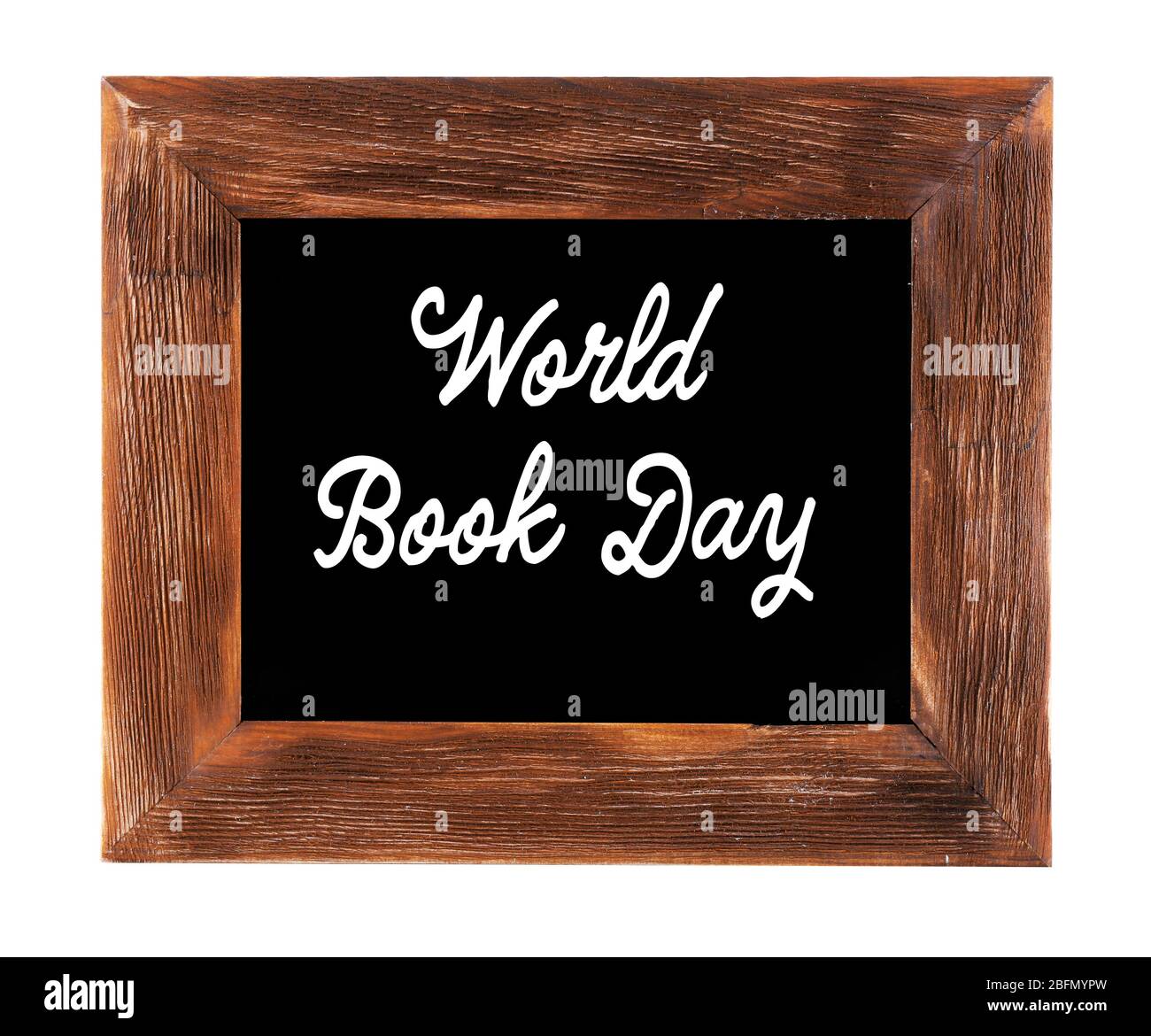 World Book Day concept. Text in frame Stock Photo