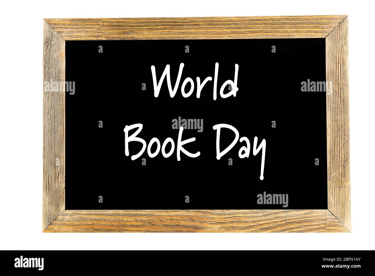 World Book Day concept. Text in frame Stock Photo
