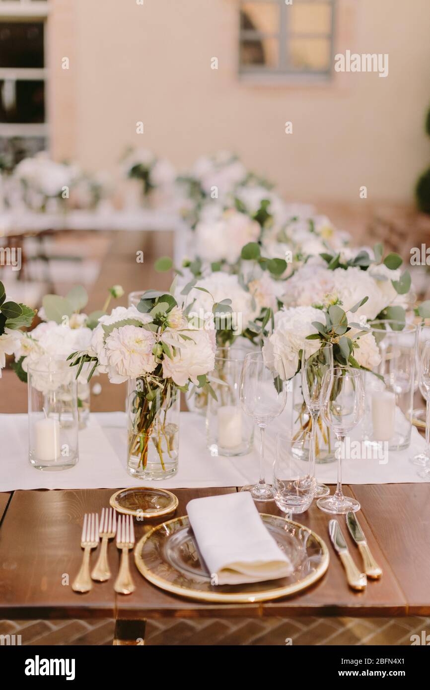 wedding reception party banquet table coverage. Luxury wedding