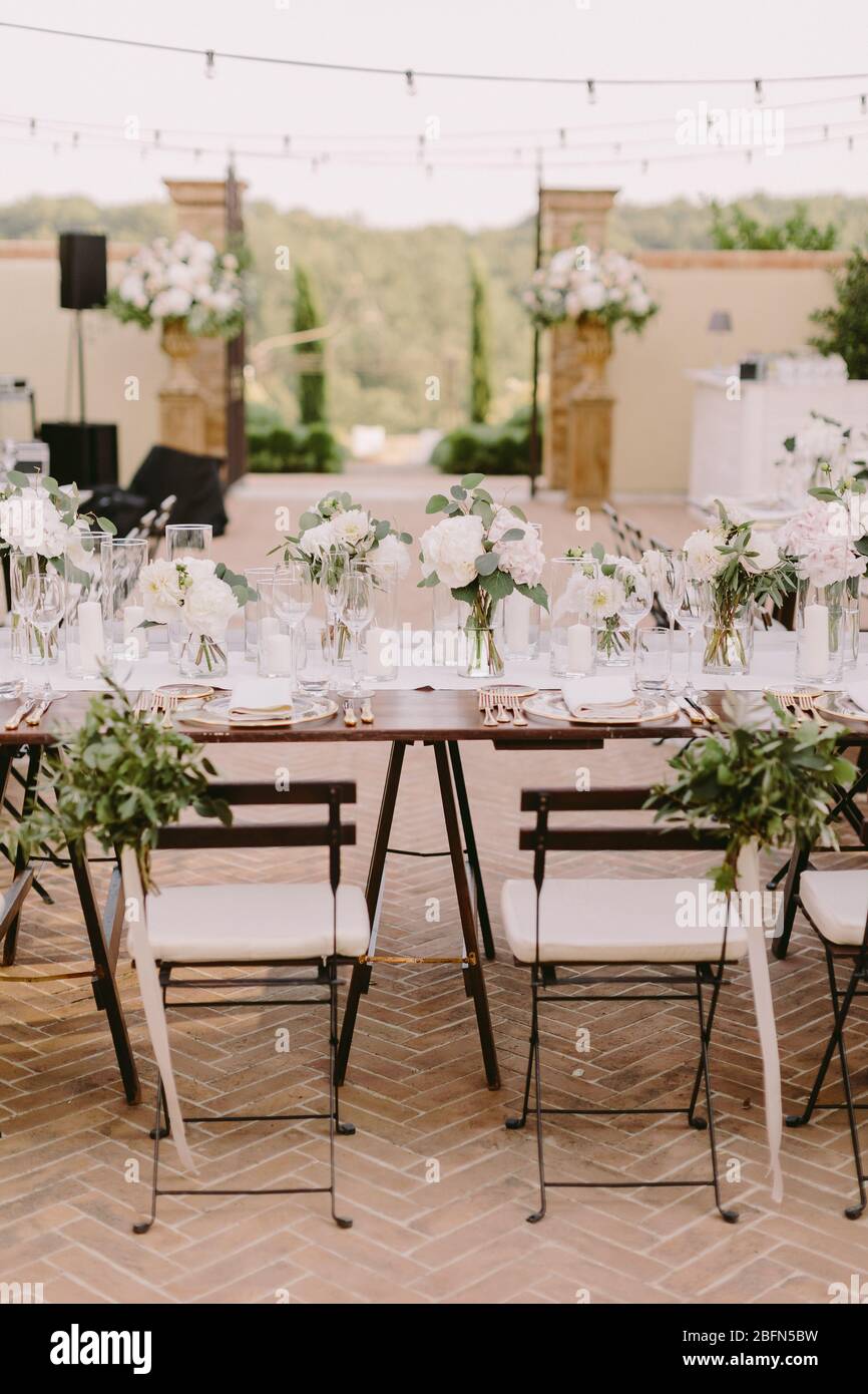 wedding reception party banquet table coverage. Luxury wedding