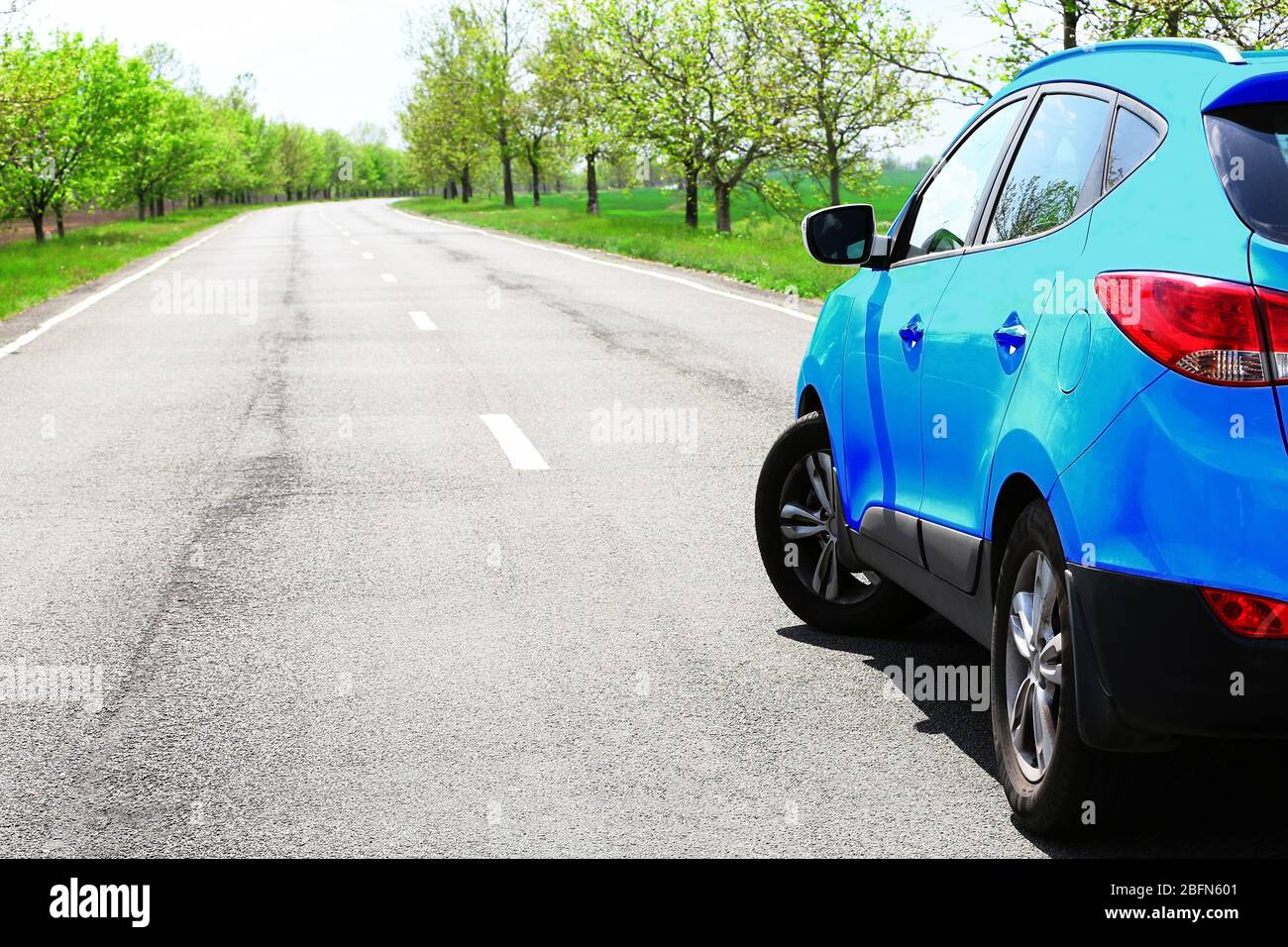 Car on road Stock Photo Alamy