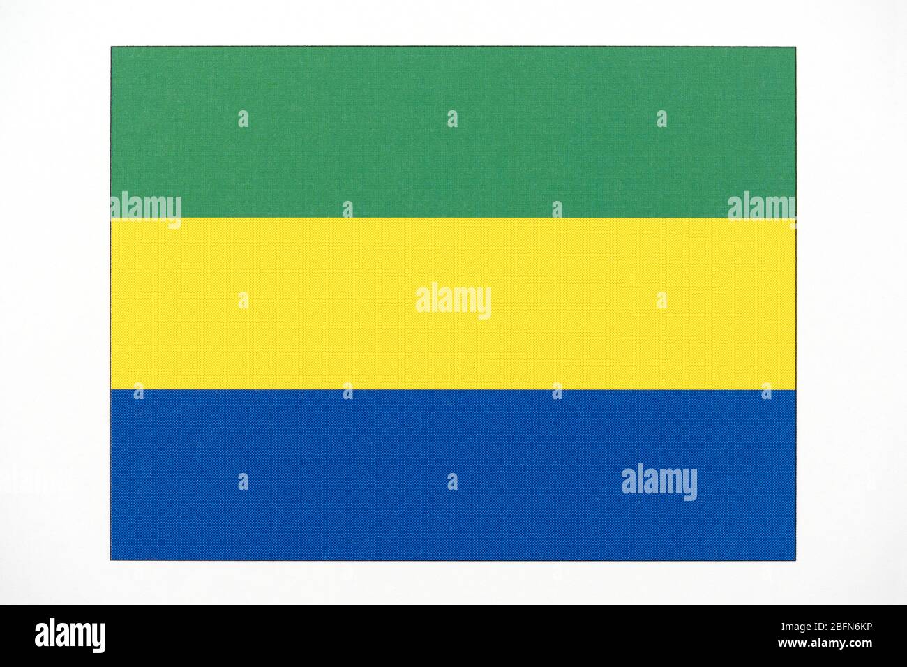 National flag of Gabon. Stock Photo