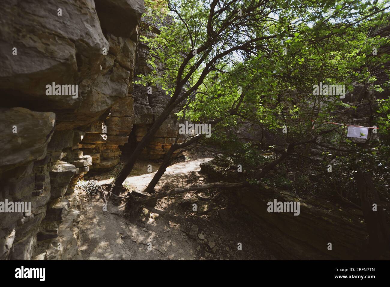 In the rocks - Felsengärten Hessigheim - South of Germany - behind the vignards Stock Photo
