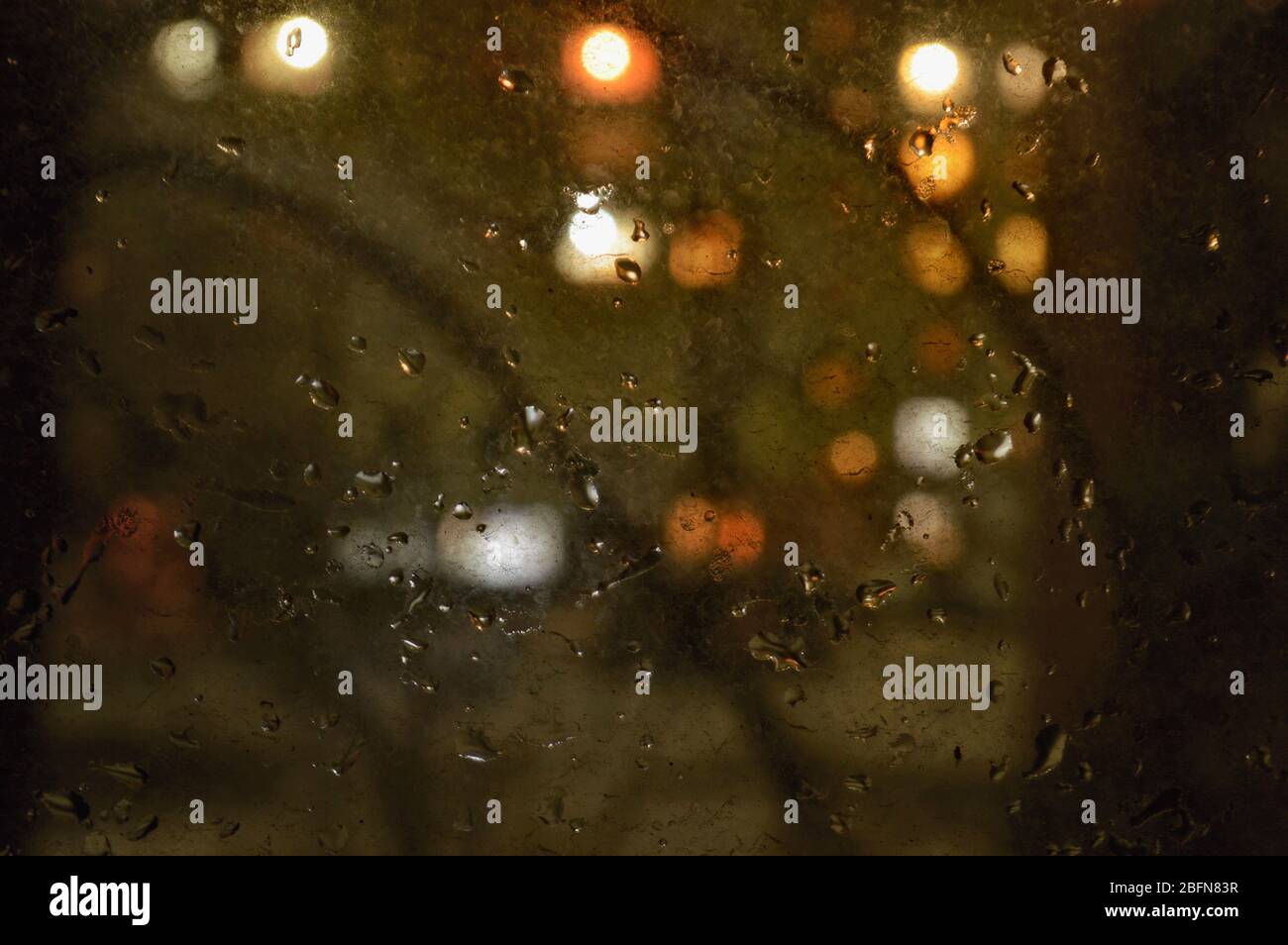 rain drops on the window Stock Photo