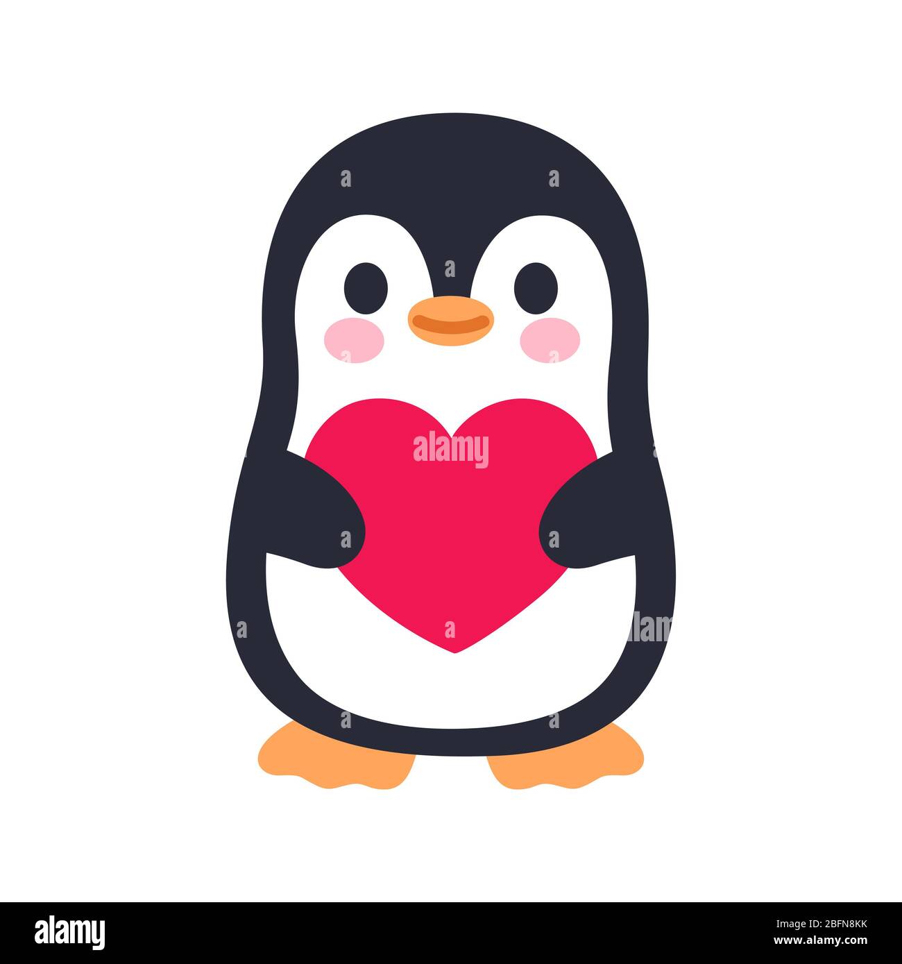 Cute cartoon penguin character holding heart. Kawaii little penguin isolated vector clip art illustration. I Love You greeting card Stock Photo - Alamy Cute cartoon penguin character holding heart. Kawaii little penguin isolated vector clip art illustration. I Love You greeting card Stock Photo - Alamy