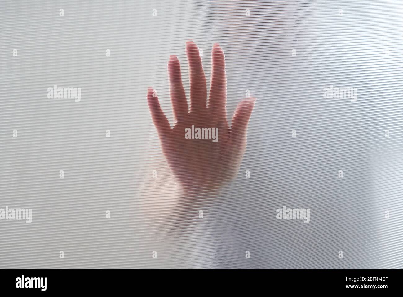 Woman under through plastic hi-res stock photography and images - Alamy