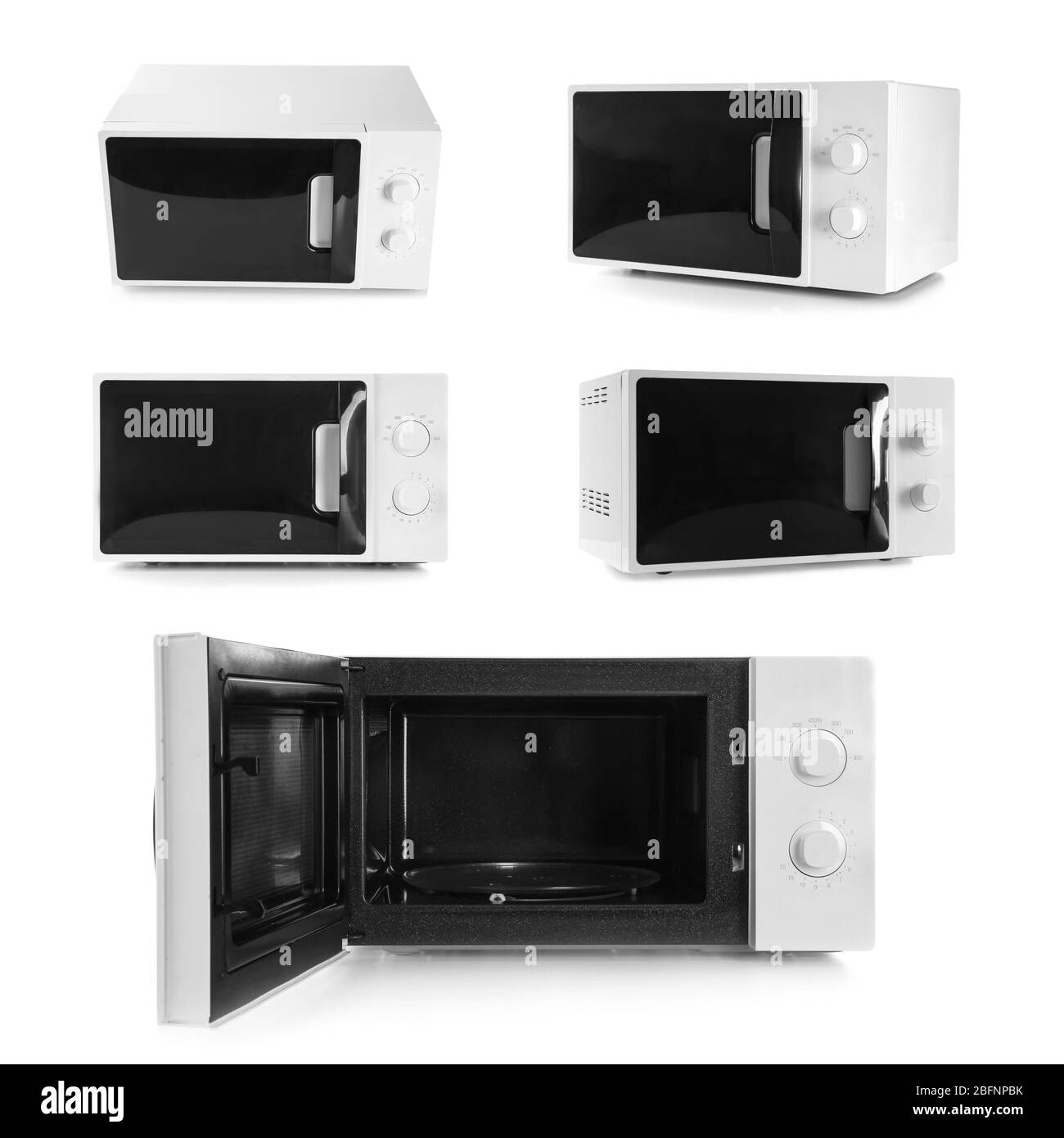 https://c8.alamy.com/comp/2BFNPBK/set-of-microwave-ovens-on-white-background-2BFNPBK.jpg
