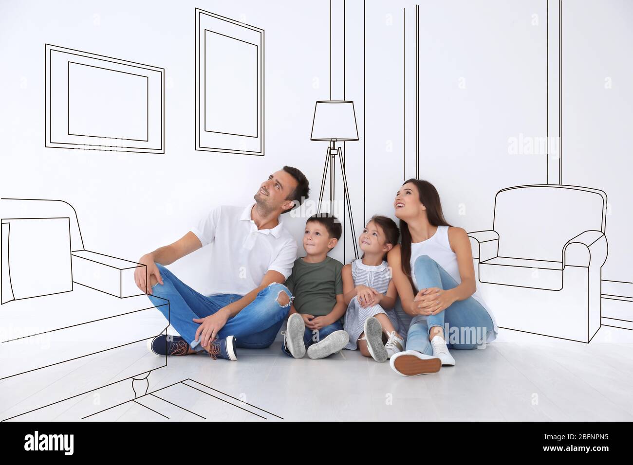 Child dreaming new house home hires stock photography and images Alamy